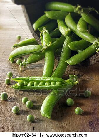 Stock Photo - Fresh peas and pea pods. Fotosearch