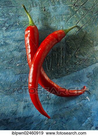 Stock Photo - Fresh red chilis. Fotosearch
