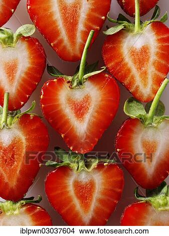Fresh strawberry halves View Large Photo Image Picture - Fresh strawberry halves. Fotosearch
