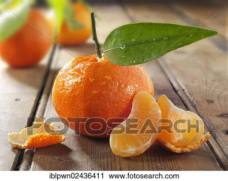 Stock Image - Fresh tangerines. Fotosearch
