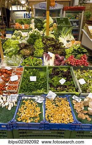 "Fresh vegetables on sale at Stuttgarter Markthalle market hall, Stuttgart, Baden-Wuerttemberg, Germany, Europe" View Large Photo Image Stock Image - "Fresh vegetables on sale at Stuttgarter Markthalle market hall, Stuttgart, Baden-Wuerttemberg, Germany, Europe". Fotosearch