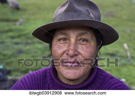 "Friendly Quechua Indian woman wearing a hat, portrait, Cordillera Huayhuash, Northern Peru, Peru, South America" View Large Photo Image Stock Photo - "Friendly Quechua Indian woman wearing a hat, portrait, Cordillera Huayhuash, Northern Peru, Peru, South America". Fotosearch