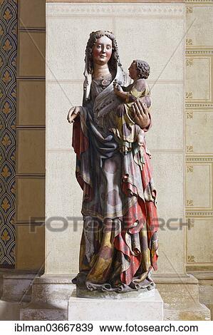 Stock Photo - "Friesach Madonna, circa 1340, Friesach Dominican church or church of St. Nicholas, Friesach, Carinthia, Austria, Europe". Fotosearch