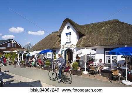 "Friesen-Cafe, in the village of Nebel, Amrum, North Frisian Islands, North Frisia, Schleswig-Holstein, Germany, Europe" View Large Photo Image Stock Photo - "Friesen-Cafe, in the village of Nebel, Amrum, North Frisian Islands, North Frisia, Schleswig-Holstein, Germany, Europe". Fotosearch