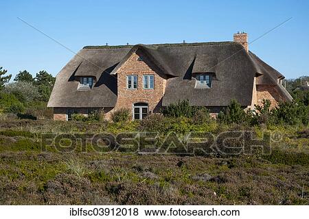 Stock Photo - "Frisian house, Kampen, Sylt, North Frisia, Schleswig-Holstein, Germany, Europe". Fotosearch