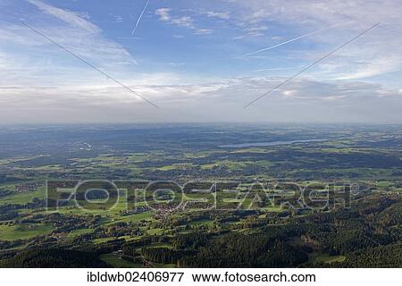 "From Mt. Hochries to Mt. Samerberg and the Alpine foothils with Lake Simssee, Chiemgau, Upper Bavaria, Bavaria, Germany, Europe" View Large Photo Image Stock Photo - "From Mt. Hochries to Mt. Samerberg and the Alpine foothils with Lake Simssee, Chiemgau, Upper Bavaria, Bavaria, Germany, Europe". Fotosearch