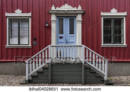 "Front door, windows, typical wooden house, Eskjo, Smaland, Sweden, Europe" View Large Photo Image Stock Image - "Front door, windows, typical wooden house, Eskjo, Smaland, Sweden, Europe". Fotosearch