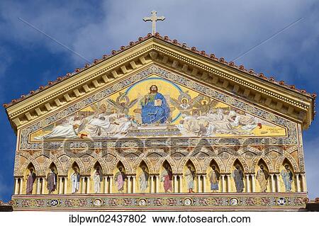 Stock Image - "Front of Amalfi Cathedral, Italy, Europe". Fotosearch