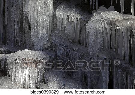 "Frozen waterfall, Mercantour, France, Europe" View Large Photo Image Stock Image - "Frozen waterfall, Mercantour, France, Europe". Fotosearch