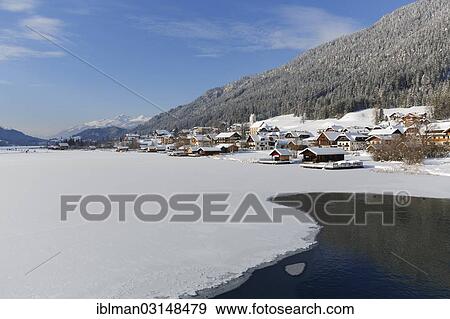 "Frozen Weissensee lake, Techendorf, Carinthia, Austria, Europe" View Large Photo Image Stock Photo - "Frozen Weissensee lake, Techendorf, Carinthia, Austria, Europe". Fotosearch