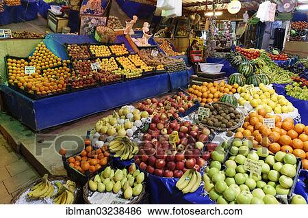 "Fruit stall at the market, Ayvalik, Aegaisches Meer, Provinz Balikesir, Aegais, Turkey, Asia" View Large Photo Image Stock Photograph - "Fruit stall at the market, Ayvalik, Aegaisches Meer, Provinz Balikesir, Aegais, Turkey, Asia". Fotosearch