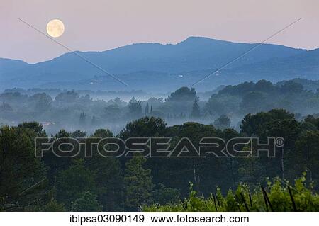 "Full moon over the Provence, Alpes de Haute Provences, France, Europe" View Large Photo Image Stock Photo - "Full moon over the Provence, Alpes de Haute Provences, France, Europe". Fotosearch