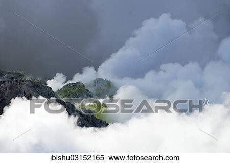 Stock Photography - "Fumaroles, geothermal active region, Kawayu Onsen, Akan-Nationalpark, Hokkaido, Japan, Asia". Fotosearch