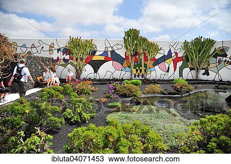 Stock Image - "Fundacion Cesar Manrique, Tahiche, Lanzarote, Canary Islands, Spain, Europe". Fotosearch
