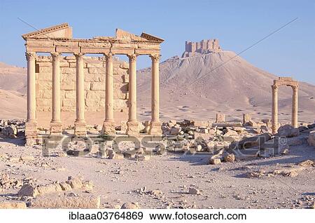 "Funerary temple in the morning light, ancient city of Palmyra, UNESCO World Heritage Site, Palmyra, Tadmur, Palmyra District, Homs Governorate, Syria, Asia" View Large Photo Image Stock Photo - "Funerary temple in the morning light, ancient city of Palmyra, UNESCO World Heritage Site, Palmyra, Tadmur, Palmyra District, Homs Governorate, Syria, Asia". Fotosearch