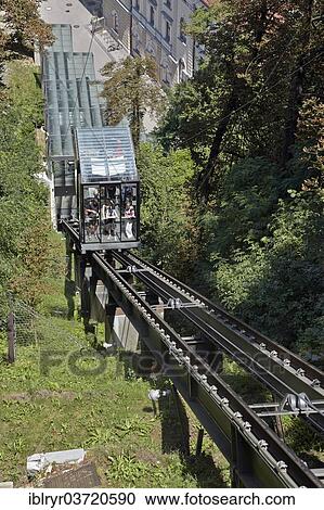 Stock Image - "Funicular, Ljubljana, Slovenia, Europe". Fotosearch