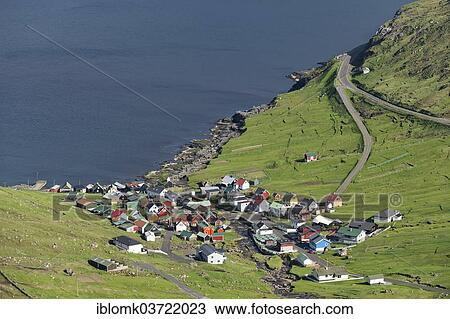"Funningur village, fields and Djupini Fjord, Funningur, Eysturoy, Faroe Islands, Denmark, Europe" View Large Photo Image Stock Image - "Funningur village, fields and Djupini Fjord, Funningur, Eysturoy, Faroe Islands, Denmark, Europe". Fotosearch