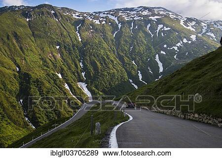 Stock Photo - "Furka Pass road, Furka Pass, Canton of Uri, Switzerland, Europe". Fotosearch
