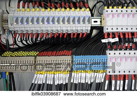 Fuse box with many cables View Large Photo Image Stock Photo - Fuse box with many cables. Fotosearch