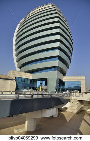 Stock Photo - "Futuristic facade of Corinthia Hotels, Kharthoum, Sudan, Africa". Fotosearch