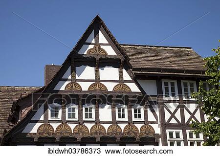 "Gable with decorations, half-timbered house, registrar's office, Hoxter, Weser Uplands, North Rhine-Westphalia, Germany, Europe" View Large Photo Image Stock Image - "Gable with decorations, half-timbered house, registrar's office, Hoxter, Weser Uplands, North Rhine-Westphalia, Germany, Europe". Fotosearch