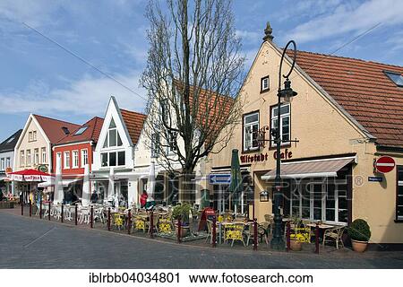 Gabled Houses Residential And Commercial Buildings Jever Frisia