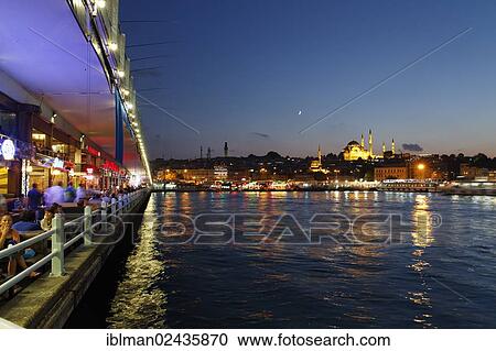 "Galata Bridge, Golden Horn, the Sueleymaniye Mosque and the Rustem Pasha Mosque at the back, Istanbul, european side, Turkey, Europe, PublicGround, Asia" View Large Photo Image Stock Image - "Galata Bridge, Golden Horn, the Sueleymaniye Mosque and the Rustem Pasha Mosque at the back, Istanbul, european side, Turkey, Europe, PublicGround, Asia". Fotosearch