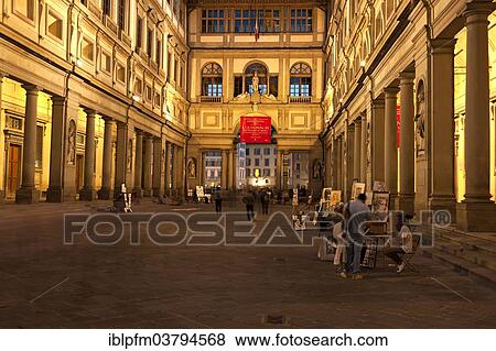 "Galleria degli Uffizi illuminated at night, Florence, Tuscany, Italy, Europe" View Large Photo Image Stock Photo - "Galleria degli Uffizi illuminated at night, Florence, Tuscany, Italy, Europe". Fotosearch