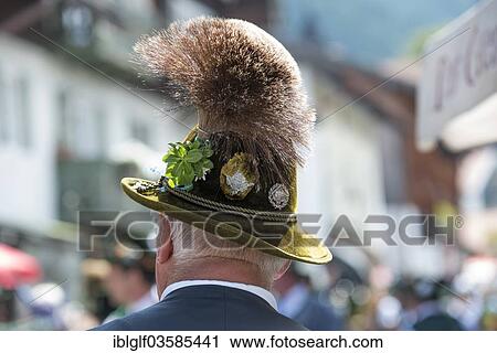 "Gamsbart hat, hat with a tuft of chamois hair, at the Oberlandler Gauverband costume parade, Fischbachau, Upper Bavaria, Bavaria, Germany, Europe" View Large Photo Image Stock Image - "Gamsbart hat, hat with a tuft of chamois hair, at the Oberlandler Gauverband costume parade, Fischbachau, Upper Bavaria, Bavaria, Germany, Europe". Fotosearch