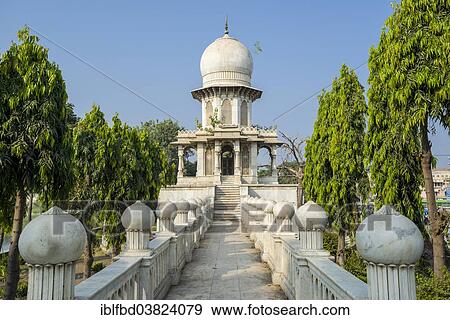 "Gangajalia temple, dedicated to Ganga-devi, built in 1893, with a chhatri, pavilion and bridge, made from white marble, Bhavnagar, Gujarat, India, Asia" View Large Photo Image Stock Photo - "Gangajalia temple, dedicated to Ganga-devi, built in 1893, with a chhatri, pavilion and bridge, made from white marble, Bhavnagar, Gujarat, India, Asia". Fotosearch