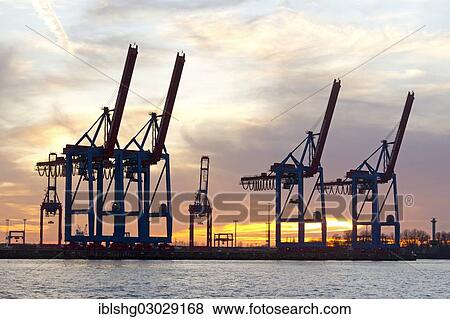 "Gantry cranes, Container Terminal Burchardkai, Hamburg-Port, Hamburg, Hamburg, Germany, Europe" View Large Photo Image Stock Photo - "Gantry cranes, Container Terminal Burchardkai, Hamburg-Port, Hamburg, Hamburg, Germany, Europe". Fotosearch