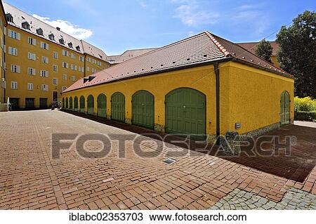 "Garages and garage doors in the Borstei, a heritage protected residential area in the district of Moosach, Munich, Bavaria, Germany, Europe" View Large Photo Image Stock Image - "Garages and garage doors in the Borstei, a heritage protected residential area in the district of Moosach, Munich, Bavaria, Germany, Europe". Fotosearch
