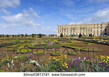 Stock Image - "Garden and park, Parterre du Midi, Palace of Versailles, Ile-de-France, France, Europe". Fotosearch