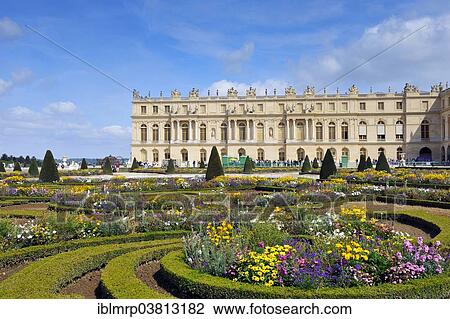 Stock Image - "Garden and park, Parterre du Midi, Palace of Versailles, Ile-de-France, France, Europe". Fotosearch