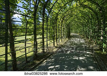 Stock Photograph - "Garden archway, Schlosspark palace gardens, Schloss Linderhof Palace, Upper Bavaria, Bavaria, Germany, Europe". Fotosearch