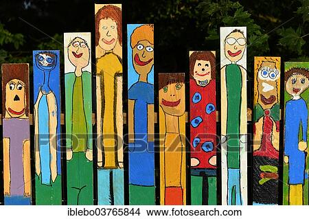 "Garden fence with painted fence boards, Spraitbach, Baden-Wuerttemberg, Germany, Europe" View Large Photo Image Picture - "Garden fence with painted fence boards, Spraitbach, Baden-Wuerttemberg, Germany, Europe". Fotosearch
