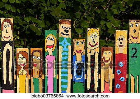 "Garden fence with painted fence boards, Spraitbach, Baden-Wuerttemberg, Germany, Europe" View Large Photo Image Picture - "Garden fence with painted fence boards, Spraitbach, Baden-Wuerttemberg, Germany, Europe". Fotosearch