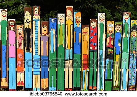 "Garden fence with painted fence boards, Spraitbach, Baden-Wuerttemberg, Germany, Europe" View Large Photo Image Stock Image - "Garden fence with painted fence boards, Spraitbach, Baden-Wuerttemberg, Germany, Europe". Fotosearch