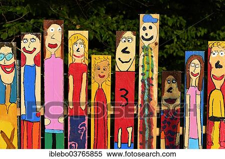 "Garden fence with painted fence boards, Spraitbach, Baden-Wuerttemberg, Germany, Europe" View Large Photo Image Stock Photography - "Garden fence with painted fence boards, Spraitbach, Baden-Wuerttemberg, Germany, Europe". Fotosearch