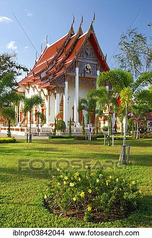 "Garden in front of Wat Chalong temple, Phuket, Thailand, Asia" View Large Photo Image Picture - "Garden in front of Wat Chalong temple, Phuket, Thailand, Asia". Fotosearch