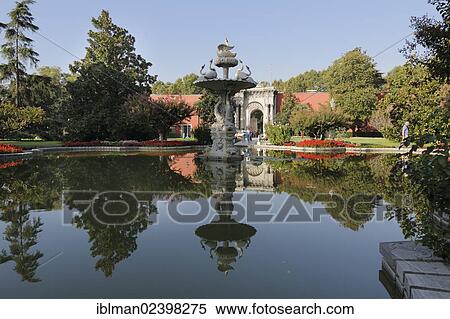 Stock Photography - "Gardens of the Dolmabahce Palace, Besiktas, Istanbul, Turkey, Europe, Asia". Fotosearch