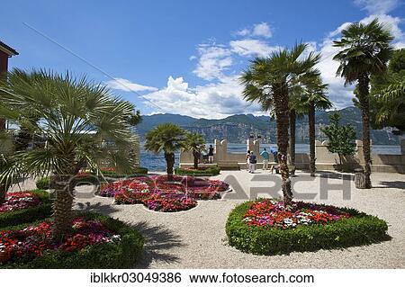 Stock Photograph - "Gardens of the Palazzo dei Capitani, Malcesine, Gardasee, Italy, Europe". Fotosearch