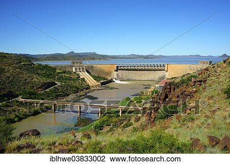 "Gariep Dam, aerial view, near Norvalspont, South Africa, Africa" View Large Photo Image Stock Image - "Gariep Dam, aerial view, near Norvalspont, South Africa, Africa". Fotosearch