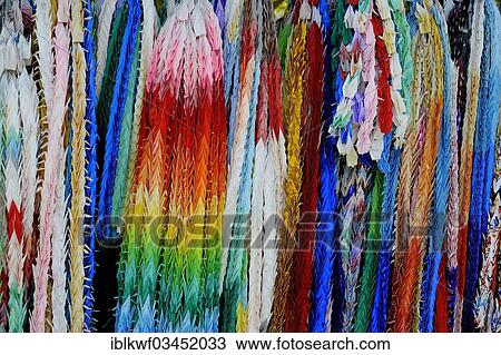 "Garlands of folded objects on sale as good luck charms, origami, Fushimi Inari Taisha Shinto shrine, Fushimi, Kyoto, Kinki region, Japan, Asia" View Large Photo Image Stock Image - "Garlands of folded objects on sale as good luck charms, origami, Fushimi Inari Taisha Shinto shrine, Fushimi, Kyoto, Kinki region, Japan, Asia". Fotosearch