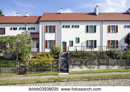 "Gartenstadt Falkenberg housing estate, also Tuschkastensiedlung, UNESCO World Heritage Site, Bohnsdorf, Berlin, Germany, Europe" View Large Photo Image Stock Photography - "Gartenstadt Falkenberg housing estate, also Tuschkastensiedlung, UNESCO World Heritage Site, Bohnsdorf, Berlin, Germany, Europe". Fotosearch