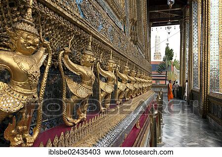 "Garuda with Nagas, birdlike mythical creatures at the Chapel of the Emerald Buddha, Temple of Wat Phra Kaeo, Krung Thep, Bangkok, Thailand, Asia" View Large Photo Image Stock Image - "Garuda with Nagas, birdlike mythical creatures at the Chapel of the Emerald Buddha, Temple of Wat Phra Kaeo, Krung Thep, Bangkok, Thailand, Asia". Fotosearch