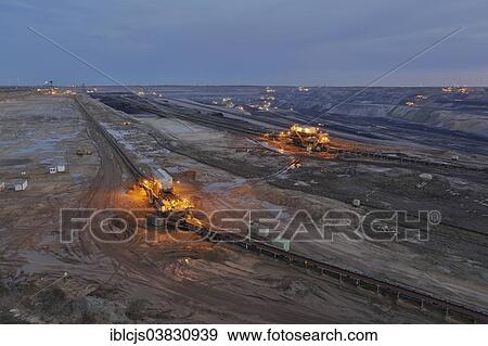 "Garzweiler II open-cast lignite mine, Juchen, North Rhine-Westphalia, Germany, Europe" View Large Photo Image Stock Photo - "Garzweiler II open-cast lignite mine, Juchen, North Rhine-Westphalia, Germany, Europe". Fotosearch