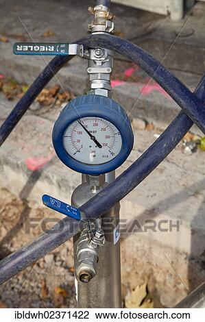 "Gas pipe with a manometer on a construction site, renewal of supply lines, Im Telgei street, Dortmund, Ruhr area, North Rhine-Westphalia, Germany, Europe, PublicGround, Europe" View Large Photo Image Stock Image - "Gas pipe with a manometer on a construction site, renewal of supply lines, Im Telgei street, Dortmund, Ruhr area, North Rhine-Westphalia, Germany, Europe, PublicGround, Europe". Fotosearch