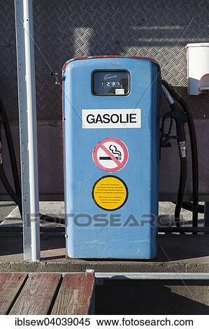 Stock Photography - "Gas pump, Qeqertarsuaq, Greenland, North America". Fotosearch