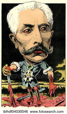 "Gaston Alexandre Auguste, Marquis de Galliffet, Prince de Martigues, a French general and Minister of War, political caricature, 1882, by Alphonse Hector Colomb pseudonym B. Moloch, a French caricaturist" View Large Photo Image Stock Photograph - "Gaston Alexandre Auguste, Marquis de Galliffet, Prince de Martigues, a French general and Minister of War, political caricature, 1882, by Alphonse Hector Colomb pseudonym B. Moloch, a French caricaturist". Fotosearch